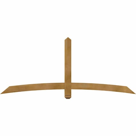 Ekena Millwork Bellingham Rough Sawn Timber Gable Bracket, Western Red Cedar, 84"W x 35"H x 4"D x 4"F, 10/12 Pitch GBW084X35X0404BEL00RWR